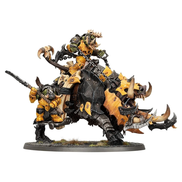 Warhammer Age of Sigmar: Orruk Warclans Tuskboss on Maw-grunta