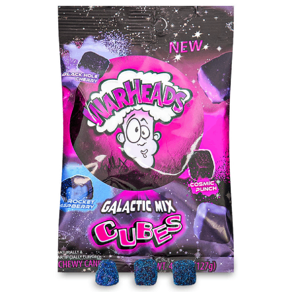 Warheads Galactic Mix Cubes 4.5 oz