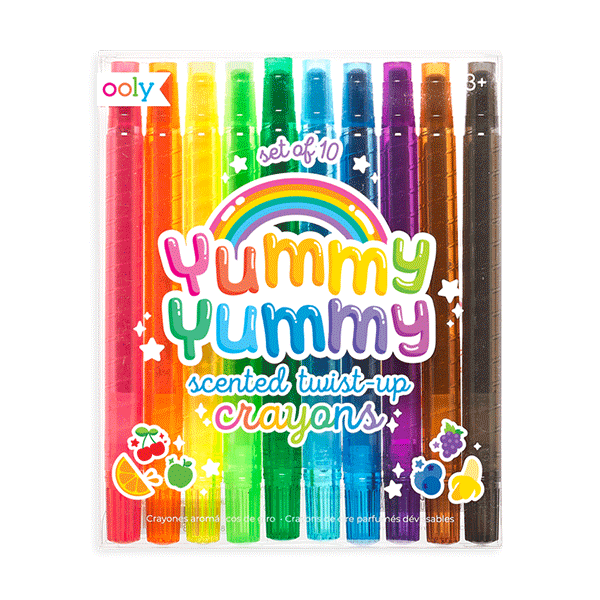 Ooly Yummy Yummy Scented Twist-Up Crayons - Set of 10