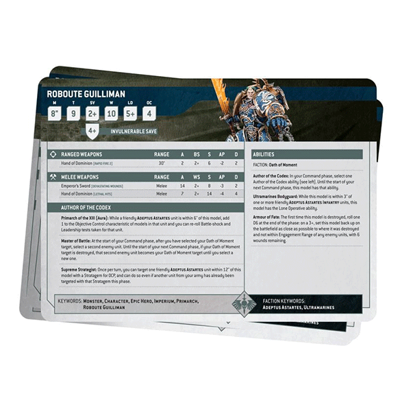 Warhammer 40,000: Space Marines - Datasheet Cards | JR Toy Company Canada