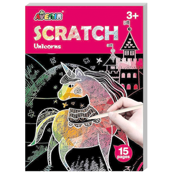 Avenir Mini Scratch Art Book - Unicorns 