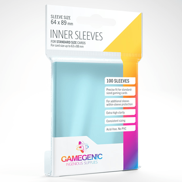 Gamegenic: Inner Sleeves - 100 Pack of Clear Card Sleeves