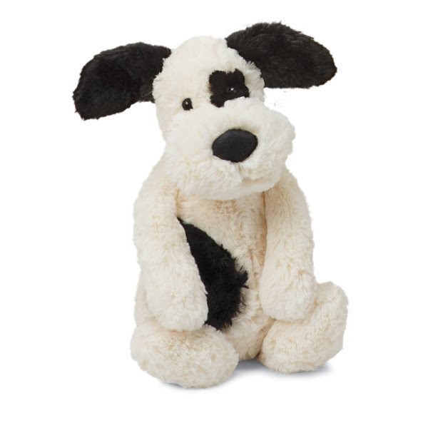 Jellycat Bashful Black & Cream Puppy - Medium