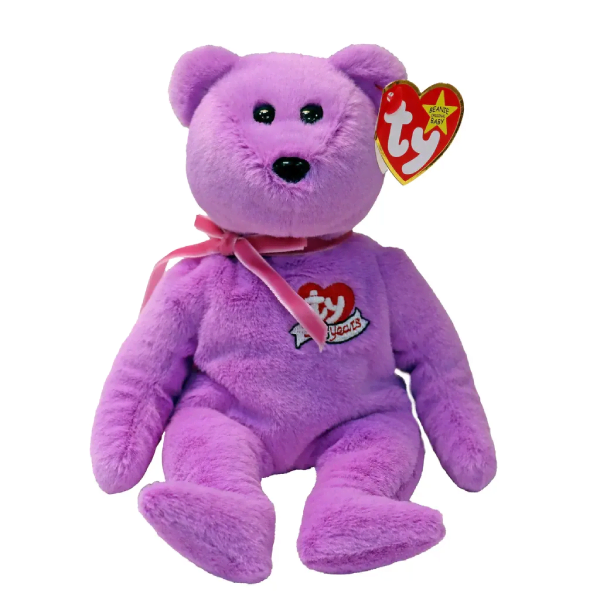 Ty Beanie Baby - Celebrate II Bear Purple (30th Anniversary)