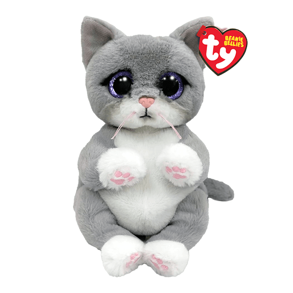 Ty Beanie Bellies - Morgan Grey Cat (Medium 13