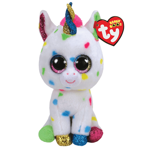 Ty Beanie Boos - Harmonie Multicolour Unicorn (Medium 13