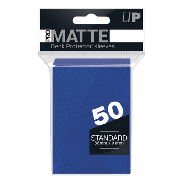 Ultra Pro Sleeves: Pro-Matte Blue Standard Deck Protectors (50 count)