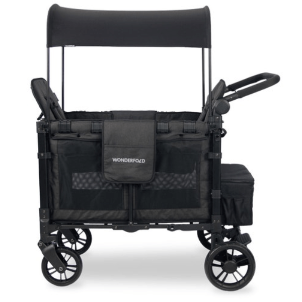 WonderFold W2 Elite Double Stroller Wagon - Volcanic Black