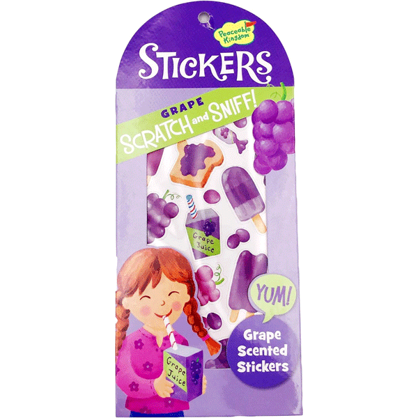 Peaceable Kingdom Scratch & Sniff Stickers - Grape