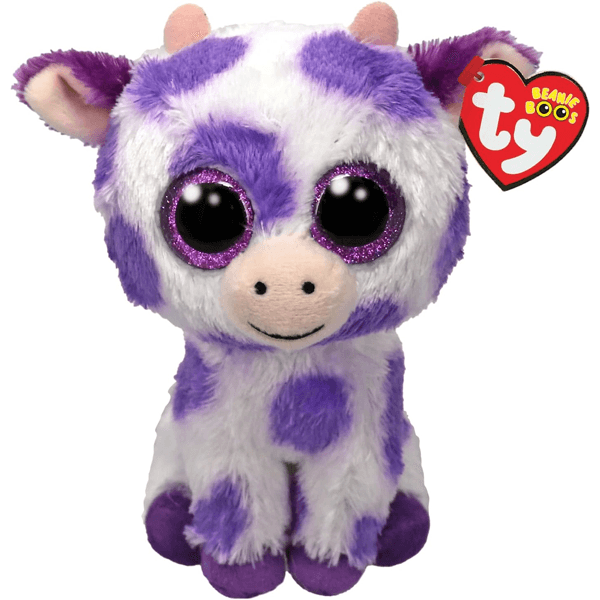 Ty Beanie Boos - Ethel Purple Cow (Regular 6