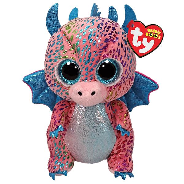 Ty Beanie Boos - Flint Multicolour Dragon (Regular 6