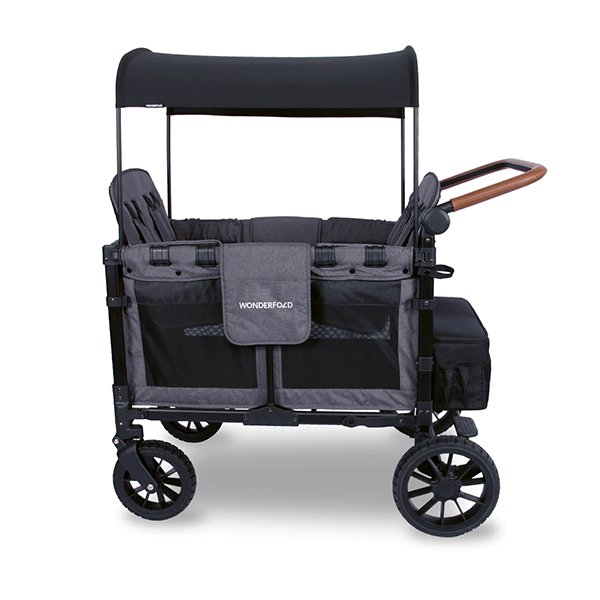 Wonderfold W4 Luxe Quad Wagon - Charcoal Grey with Black Frame