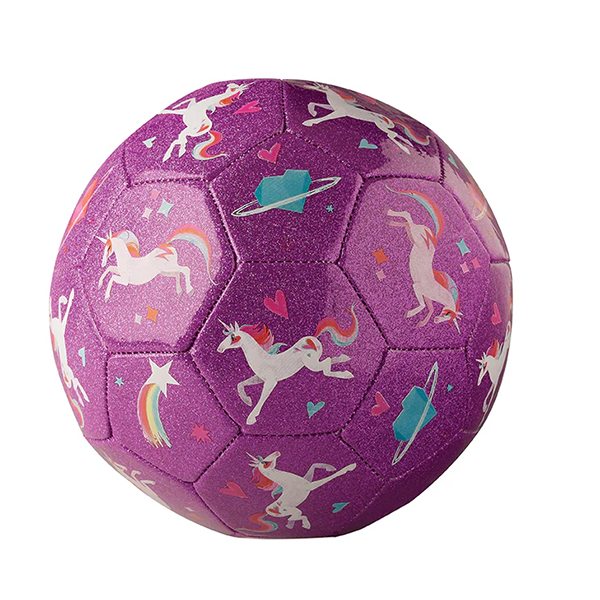 Crocodile Creek Size 3 Glitter Soccer Ball - Unicorn Galaxy