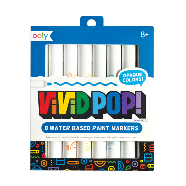 Ooly Vivid Pop! Water Based Paint Markers - 8 Colours