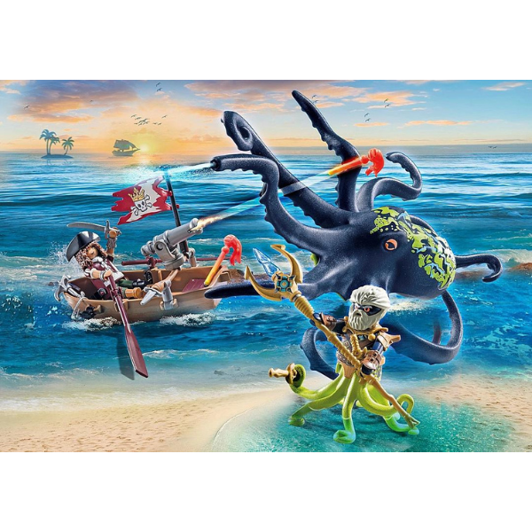 Playmobil Battle with Giant Octopus