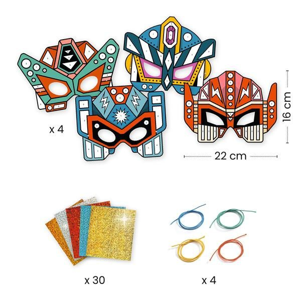 Djeco DIY Mosaic Sticker Robot Masks