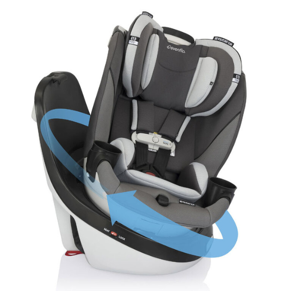 Evenflo Gold Revolve 360 Slim 2-in-1 Rotational Car Seat with SensorSafe -  Pearl Grey