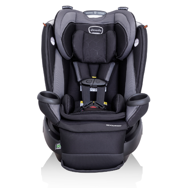 Evenflo Revolve 360 Extend All-in-One Rotational Car Seat with Quick Clean Cover - Revere Grey