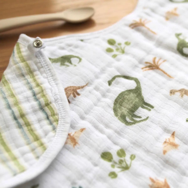 Aden + Anais Cotton Muslin Burpy Bib - Dino Jungle