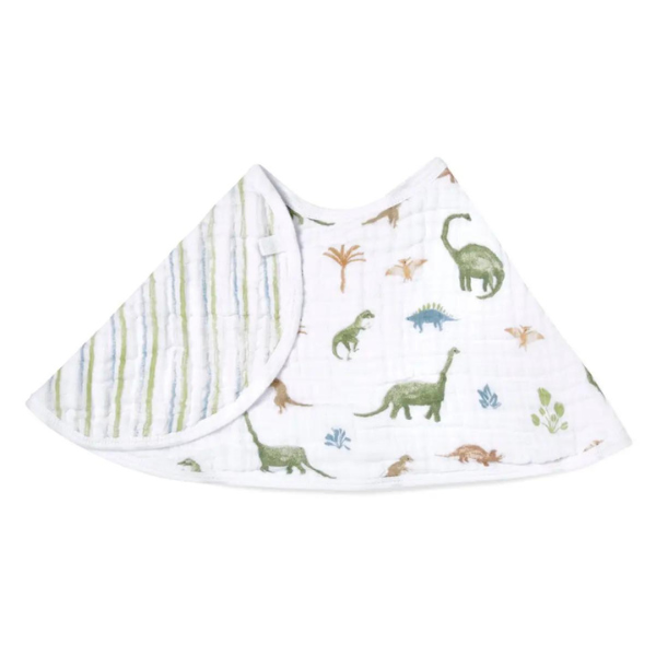 Aden + Anais Cotton Muslin Burpy Bib - Dino Jungle