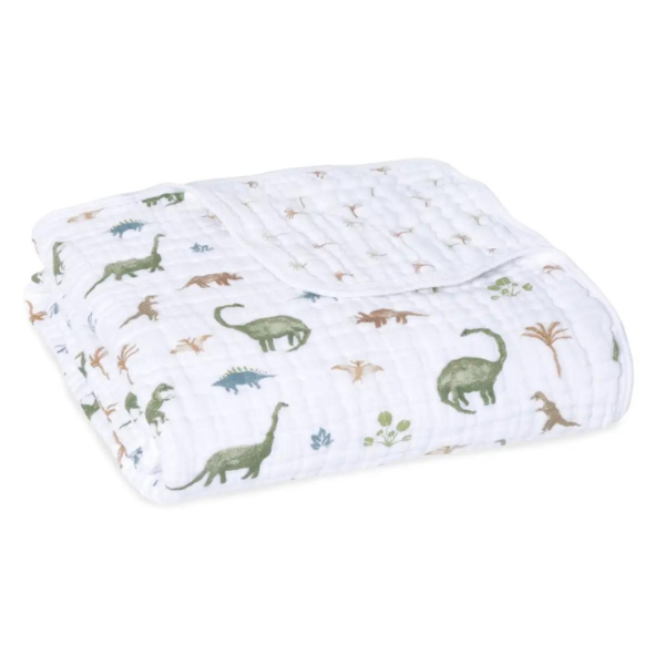 Aden + Anais Cotton Muslin Blanket - Dino Jungle