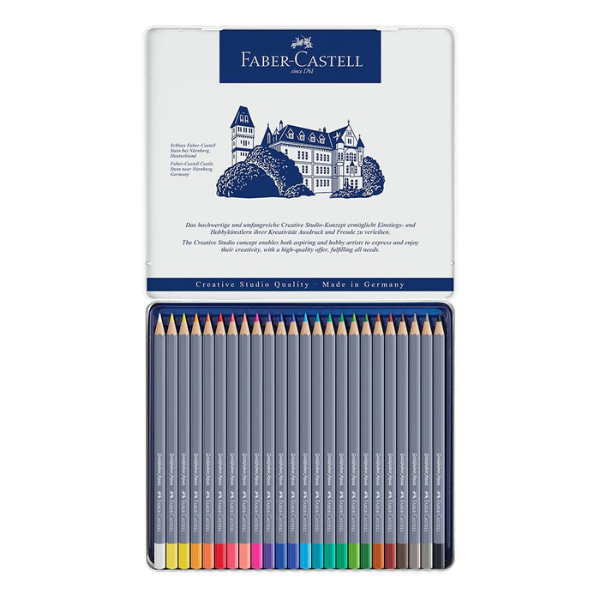 Faber-Castell Goldfaber Aqua Watercolour Pencil Tin of 24