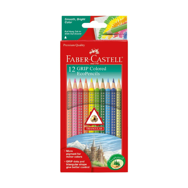 Faber-Castell 12 Grip Coloured EcoPencils