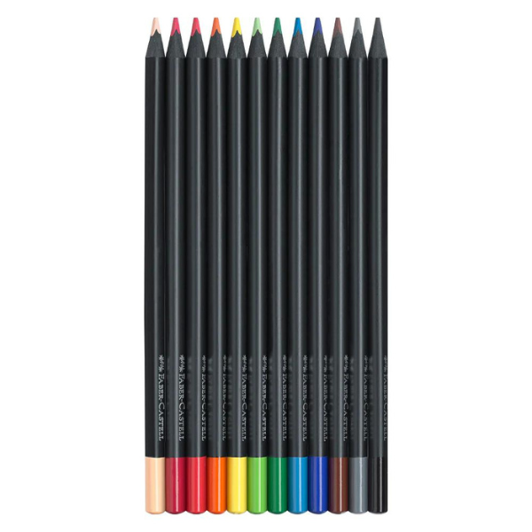 Faber-Castell Black Edition Colour Pencils Box of 12