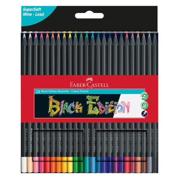 Faber-Castell Black Edition Colour Pencils Box of 24