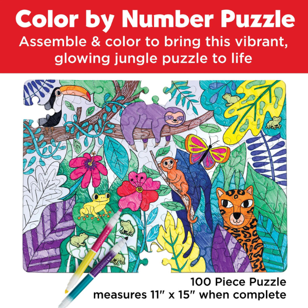 Faber-Castell Colour by Number Puzzle – Jungle Animals