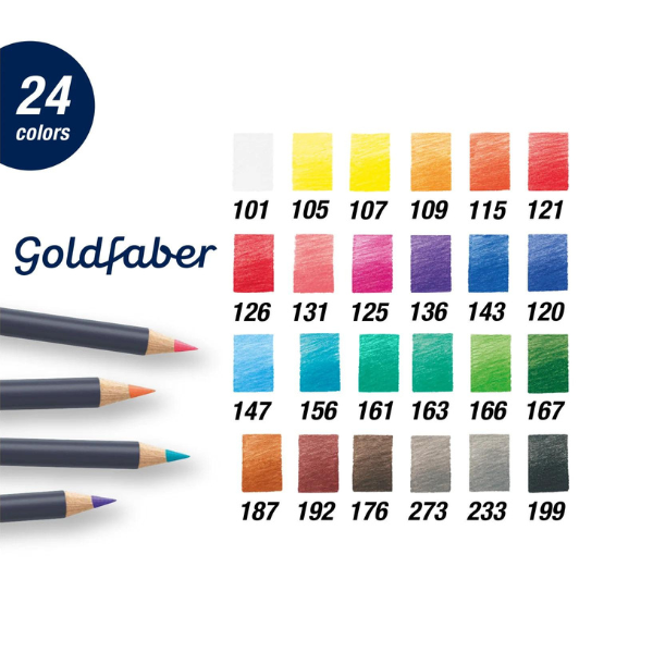 Faber-Castell Goldfaber Colour Pencils Tin of 24