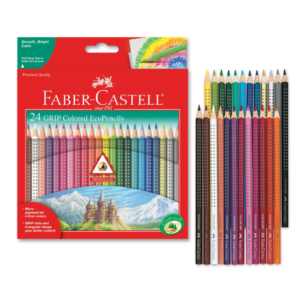 Faber-Castell 24 Grip Coloured Ecopencils