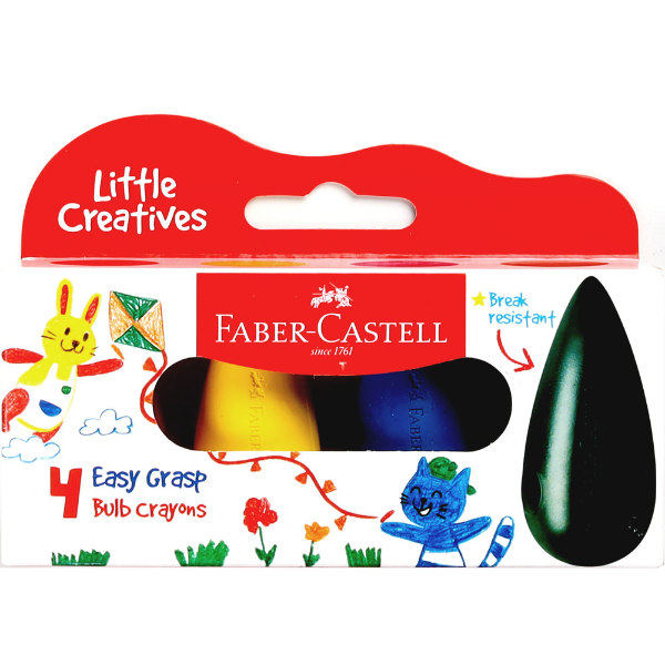 Faber-Castell Little Creatives Easy Grasp Bulb Crayons