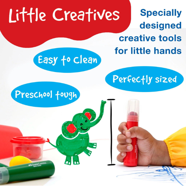 Faber-Castell Little Creatives 6 Extra Jumbo Washable Markers