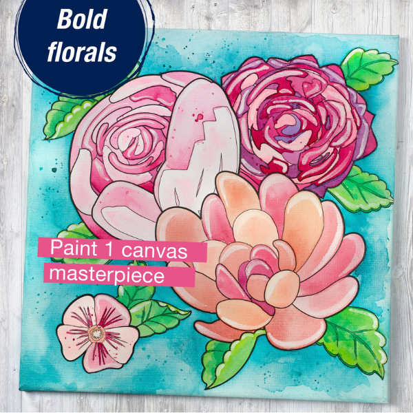 Faber-Castell Watercolour Paint by Number Bold Floral