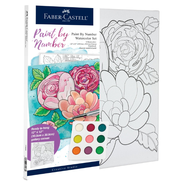 Faber-Castell Watercolour Paint by Number Bold Floral