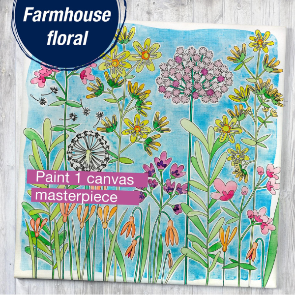 Faber-Castell Watercolour Paint by Number Farmhouse Floral