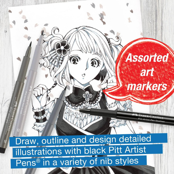 Faber-Castell Pitt Artist Pen – Manga Basic Set of 8