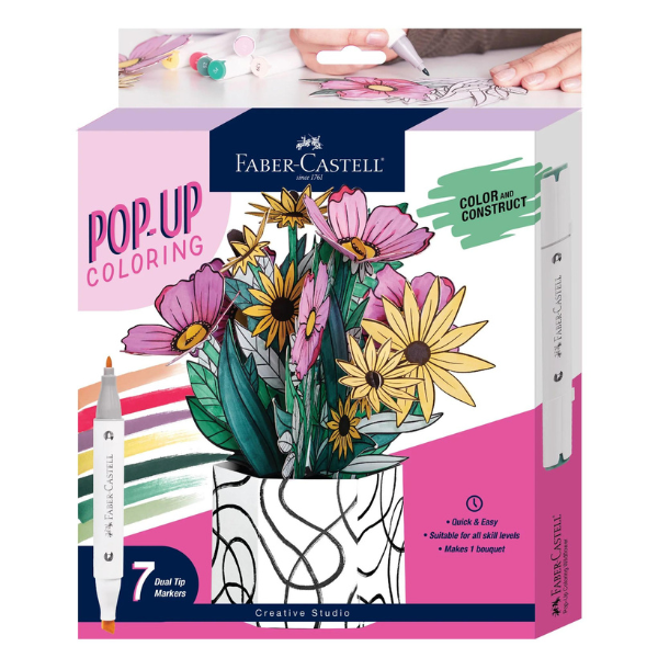 Faber-Castell Pop Up Colouring Bouquet – Wildflower Bunch