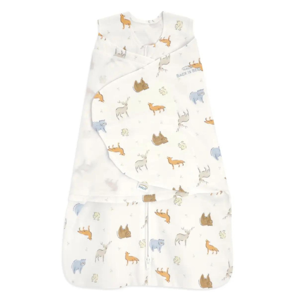 Newborn Halo Cotton SleepSack Swaddle - Forest Friends