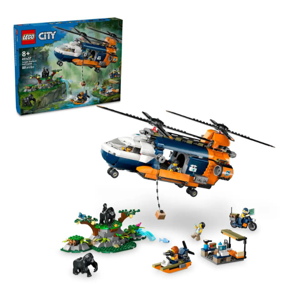 LEGO® City 60437 Jungle Explorer Helicopter at Base Camp