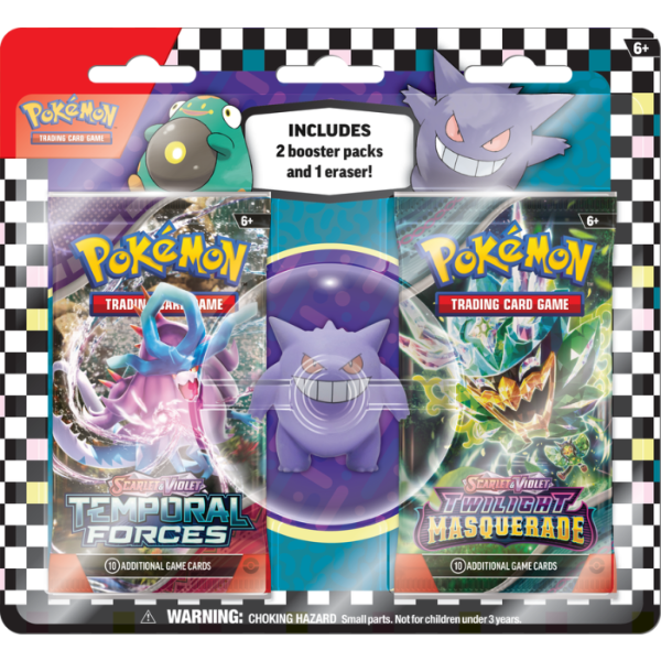 Pokémon Back to School Eraser Blister Pack (Assorted)