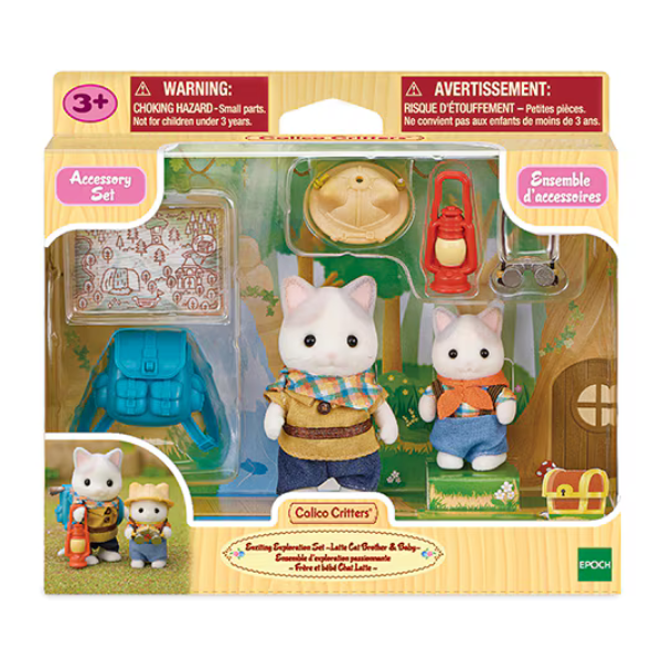 Calico Critters Exciting Exploration Set - Latte Cat Brother & Baby