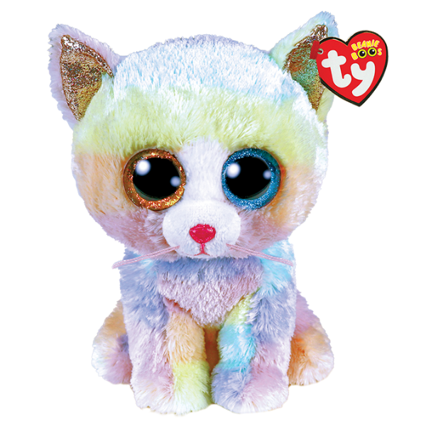 Ty Beanie Boos - Heather Pastel Cat (Regular 6