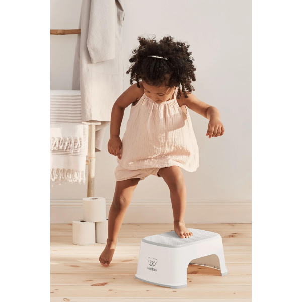 BabyBjorn Step Stool - White/Grey