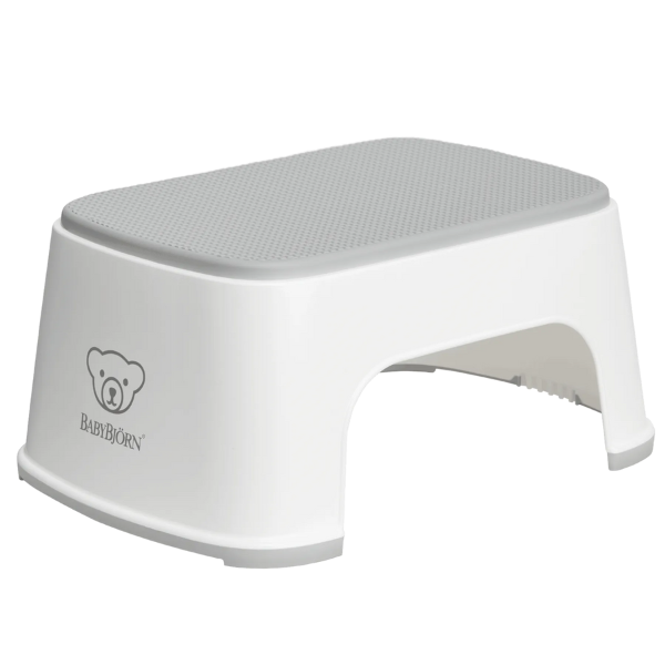 BabyBjorn Step Stool - White/Grey