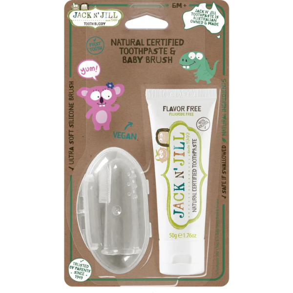 Jack N' Jill Tooth Buddy with Flavour Free Toothpaste