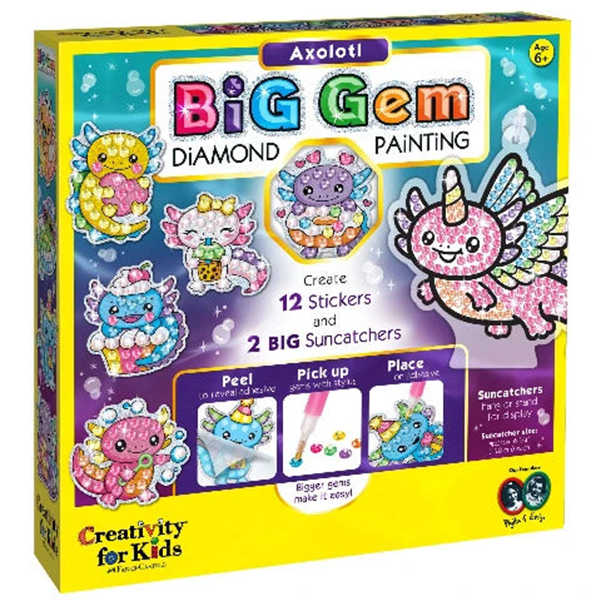 Creativity for Kids Big Gem Diamond Painting - Axolotl