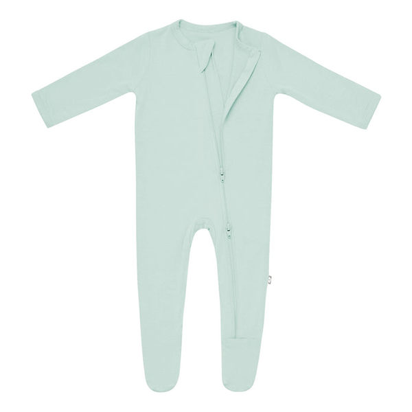 Kyte Baby Zippered Footie - Sage (0-3 months)