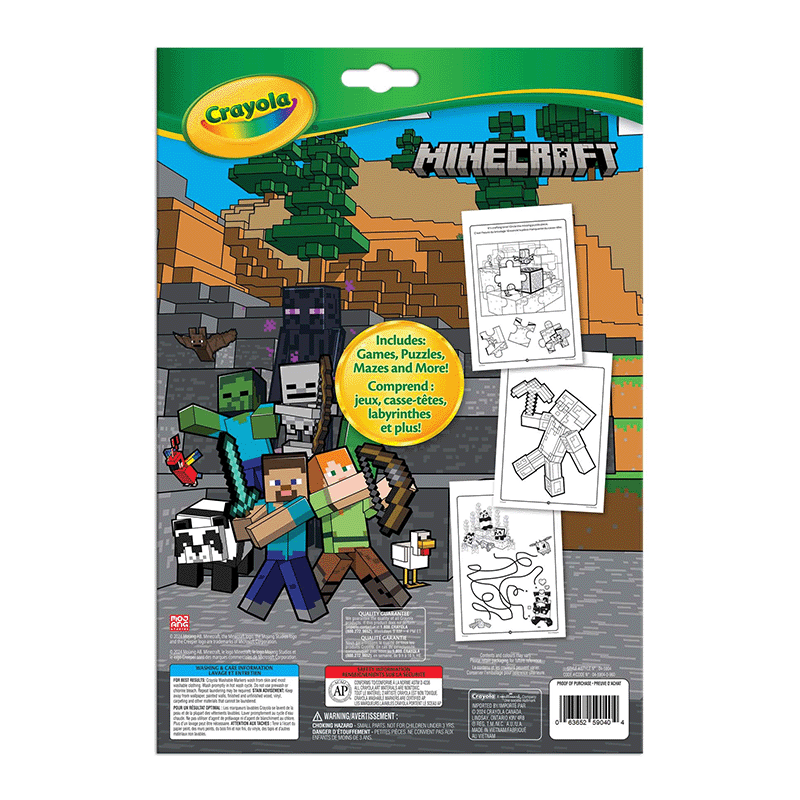 Crayola Colouring and Activity Book - Minecraft